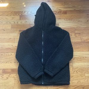 Pacsun black sherpa jacket, size small